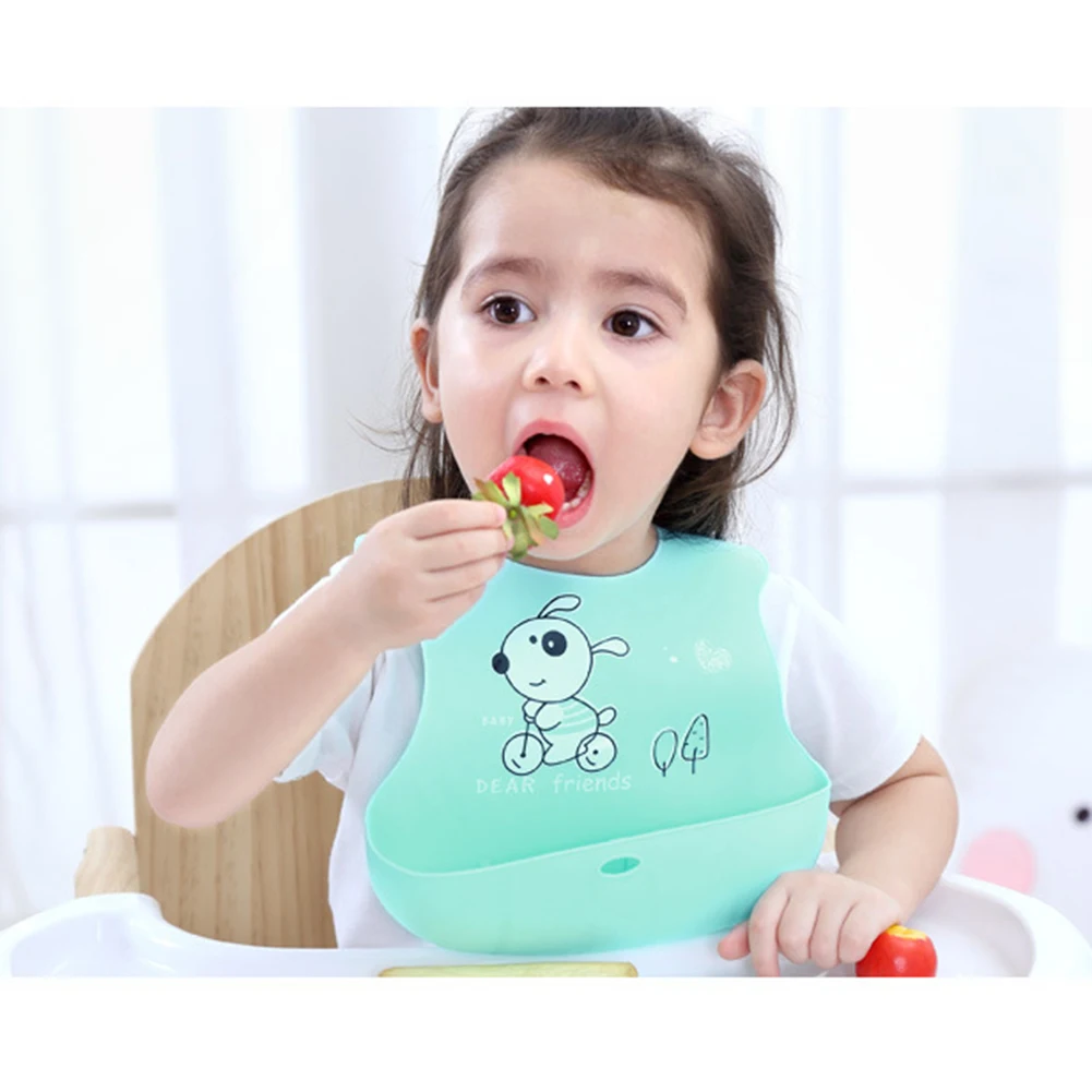 Складные силиконовые нагрудники для малышей детские водонепроницаемые