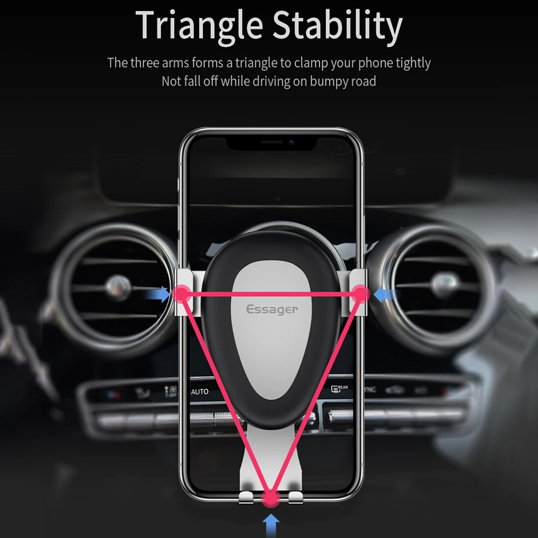 

Gravity Car Phone Holder For iPhone 11 Pro Xs Max X Samsung Air Vent Mount Mobile Phone Holder For Phone In Car Stand