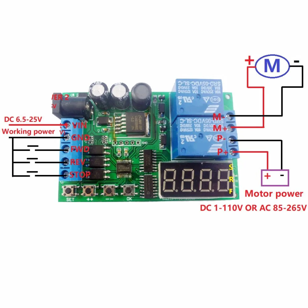 5V 9V 12V 24V DC/AC мотор управления Лер релейная плата вперед обратное управление
