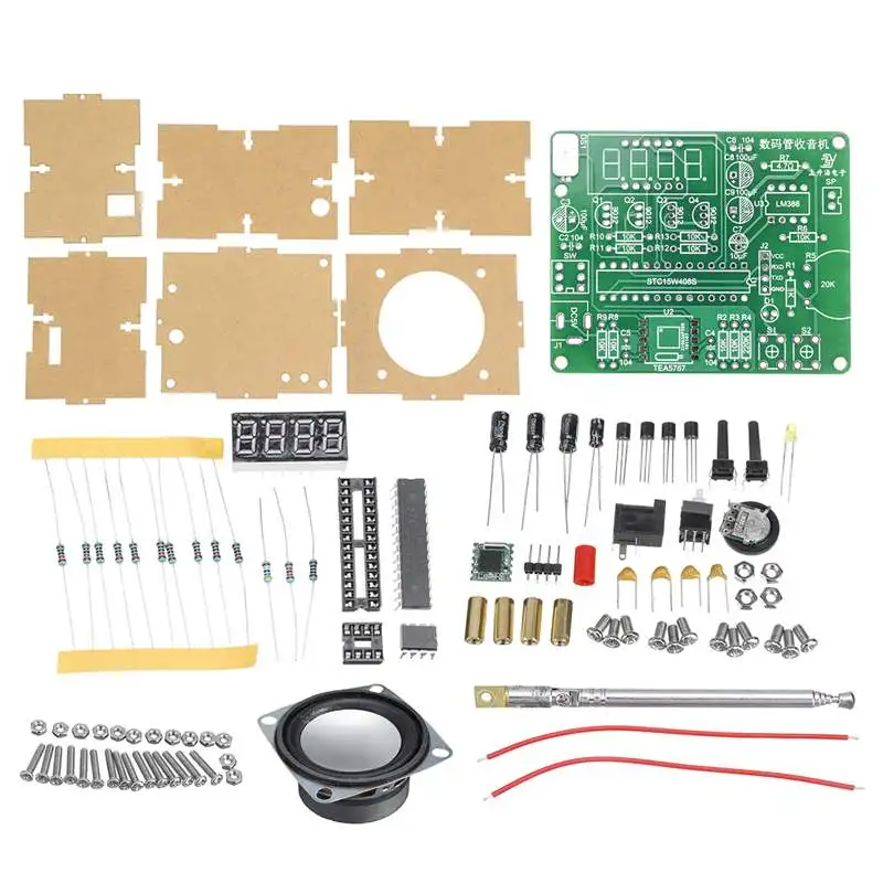 

SSY Components + PCB Board Digital Tube Display FM Digital Radio Electronic DIY Production kit Accessory