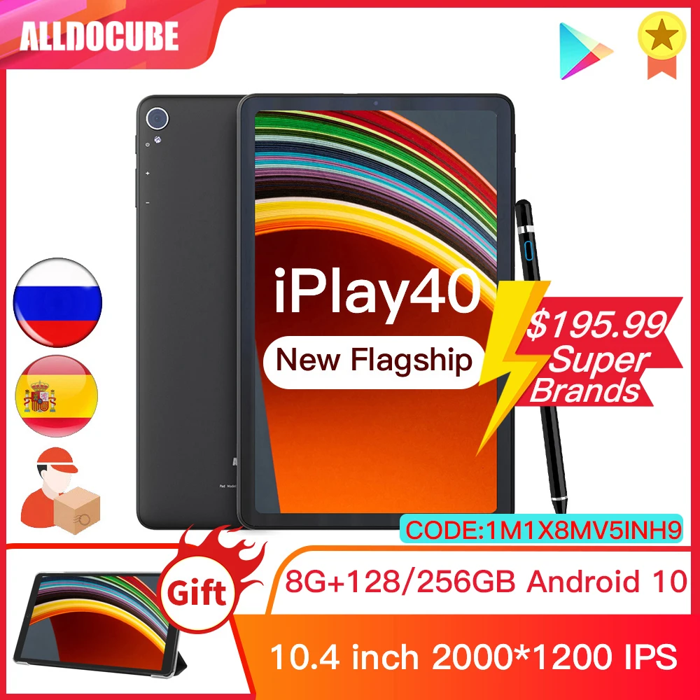 

Новинка 2022, ALLDOCUBE iPlay40, 10,4 дюйма, 2K FHD, 2000*1200, 8 ГБ ОЗУ, 128 Гб ПЗУ, Android 10, T618, процессор, LTE, телефонная связь