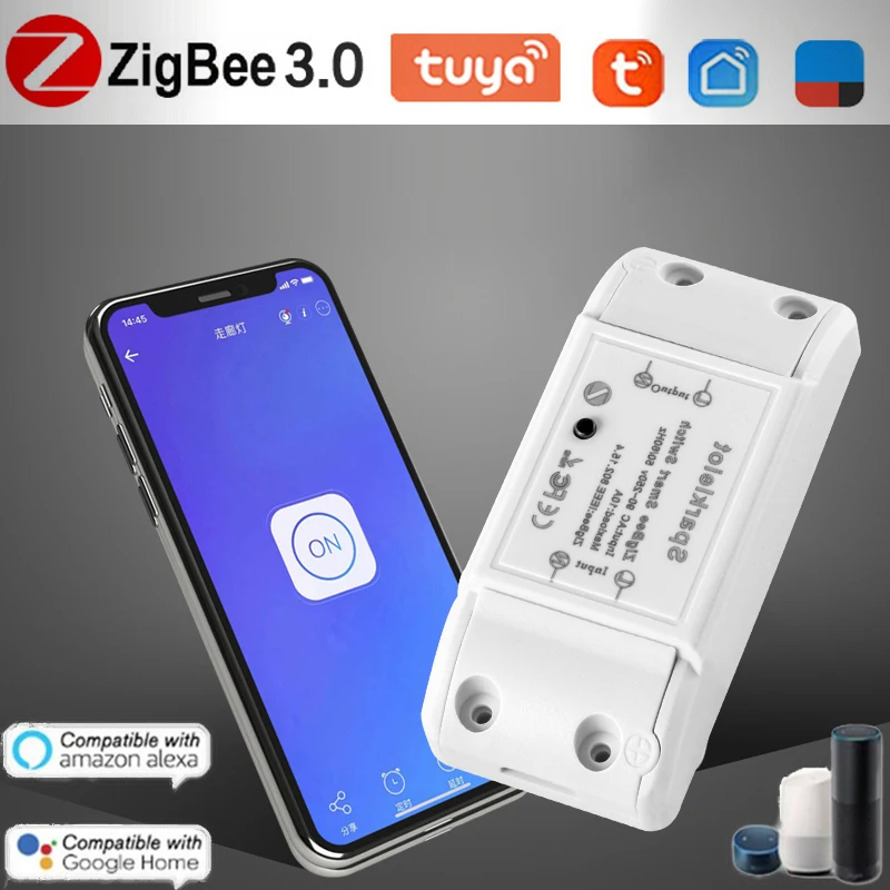 

ZigBee3.0 Smart Light Switch Moudle 10A Universal Breaker Timer APP Wireless Remote Control Work with Alexa Google Home