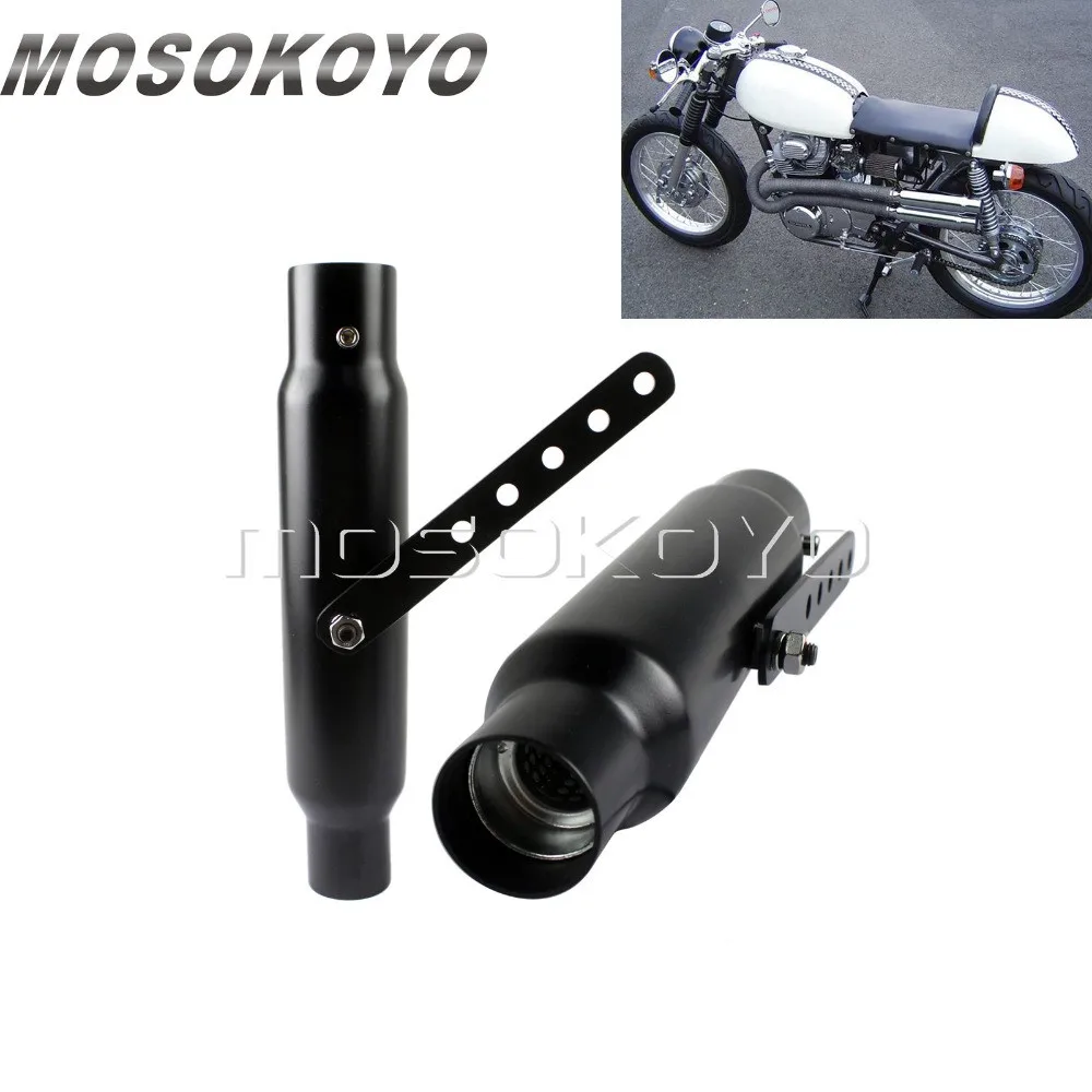 Труба глушителя для Harley Chopper Cafe Racer Bobber универсальный черный глушитель 12 дюймов 1