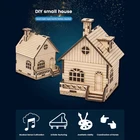 Игрушки ручной работы, 3D деревянная головоломка, маленький дом, музыкальная шкатулка в сборе, популярный подарок для детей, взрослых, Рождество, день рождения