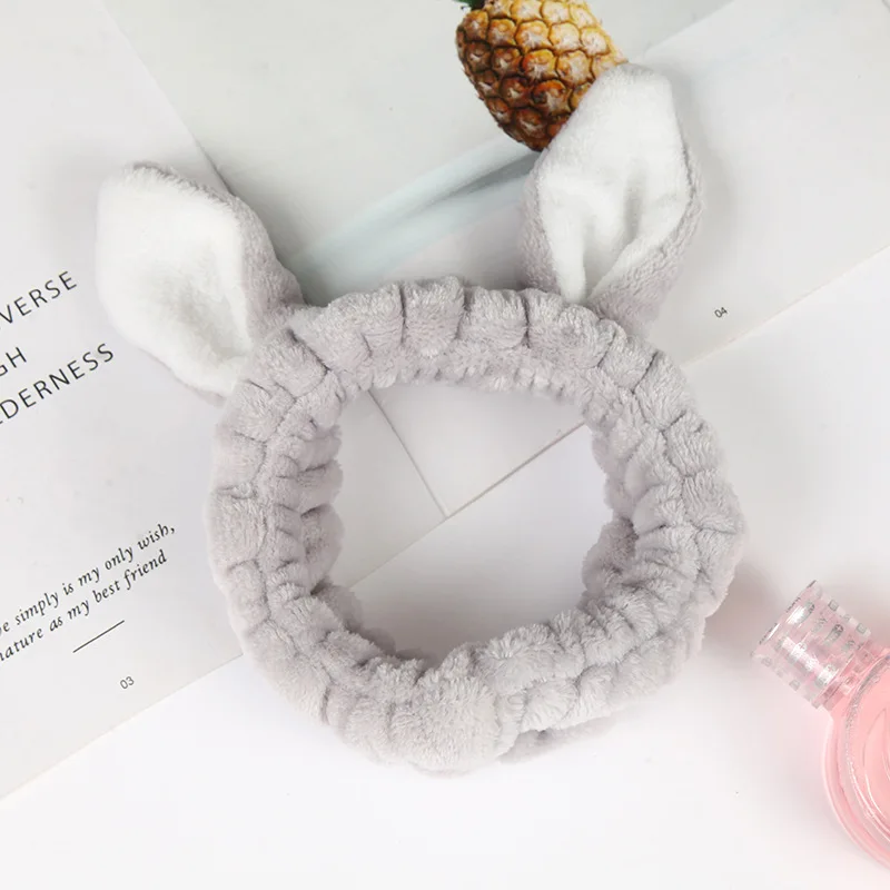 Новая мягкая лента для волос с кроличьими ушками милая Женская головной убор
