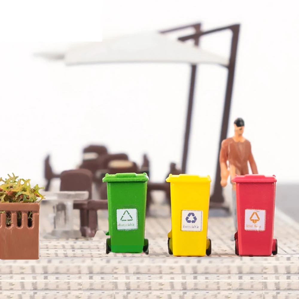 HO N Scale Model Street Trash Can Micro Landscape DIY Material Accessoritrash Garbage  Rubbish Bin