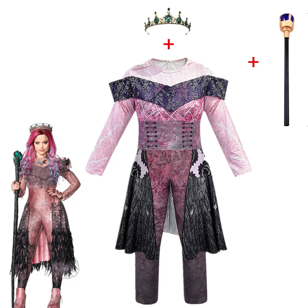 Розовые Костюмы Одри для девочек на Хэллоуин детей Нарядные вечерние костюмы