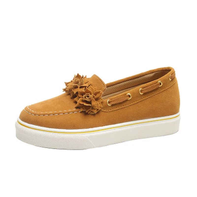 

Plus size women's shoes 2020 new fashion thick-soled height-increasing ladies single shoes casual shoes flowers shoes woman