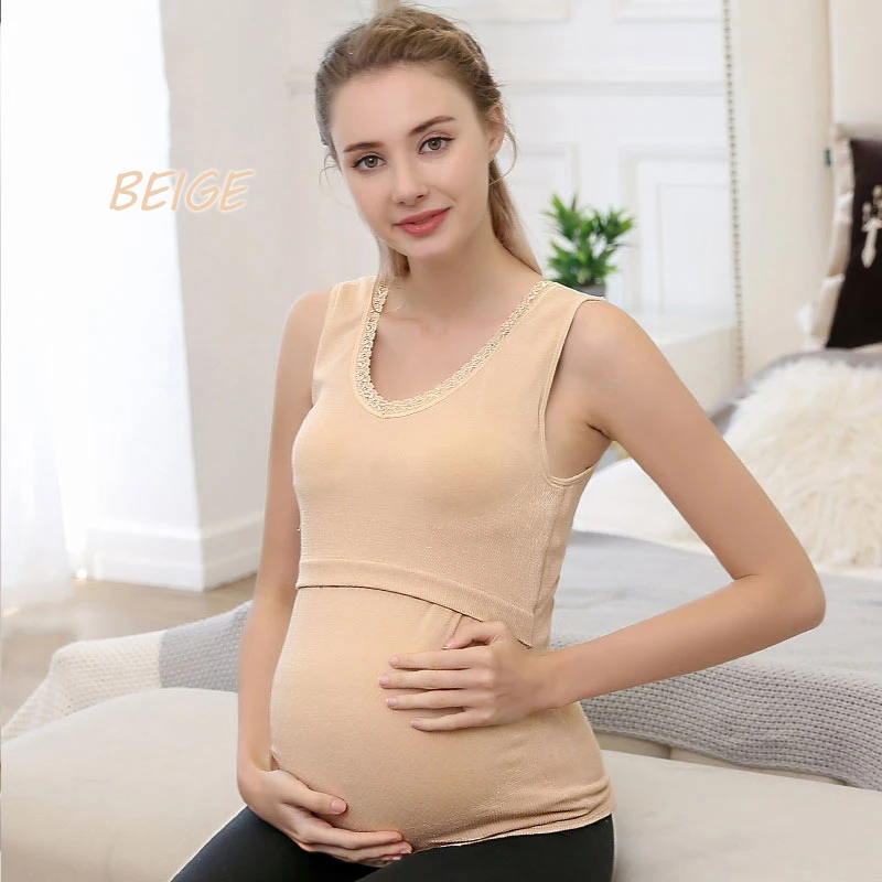 Menoea Maternity Vest Fashion New Womens Thick Warm Top V-neck Pregnant Women Breastfeeding Comfortable Clothings | Мать и ребенок