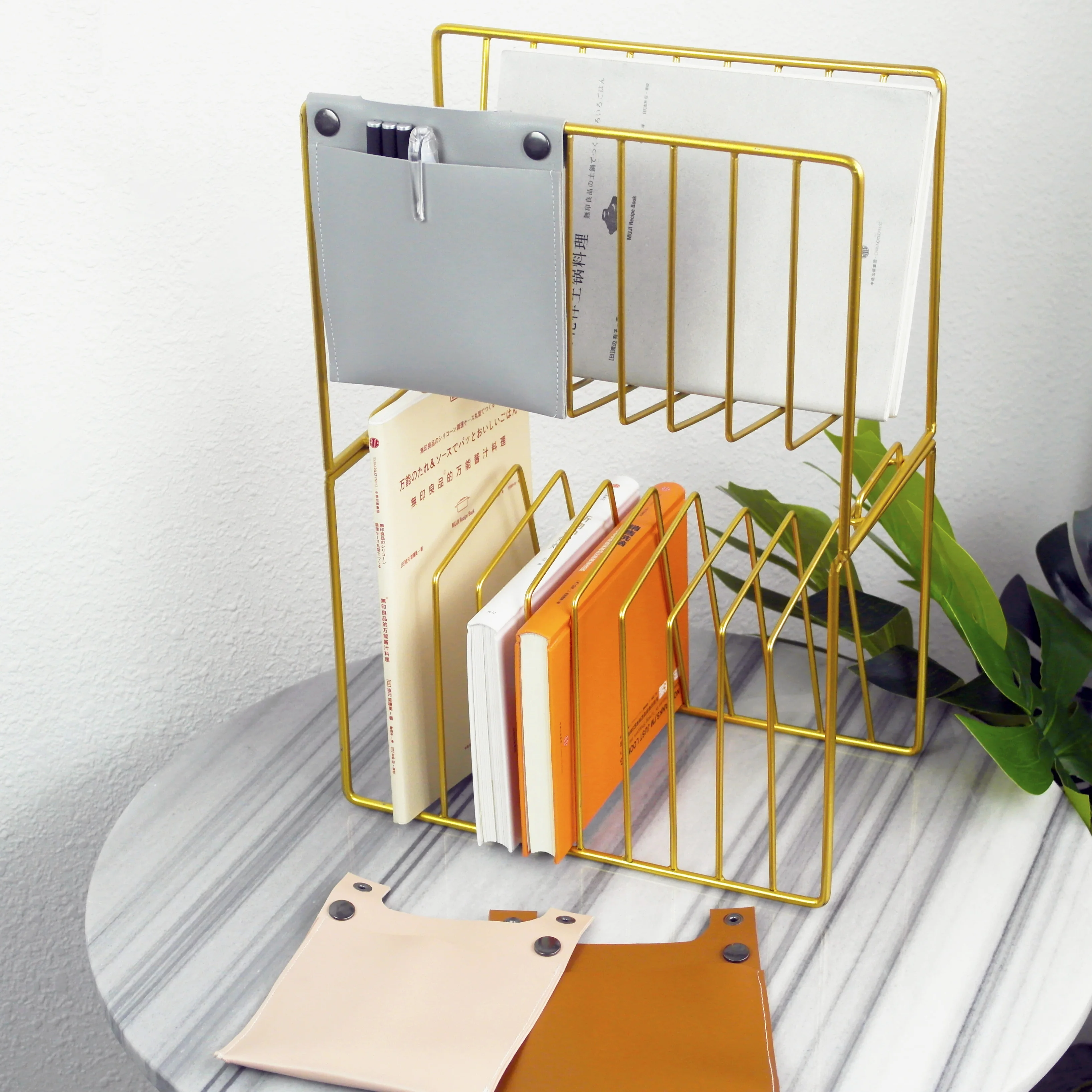 Ins Скандинавская кованая железная настольная книжная полка простая многоярусная