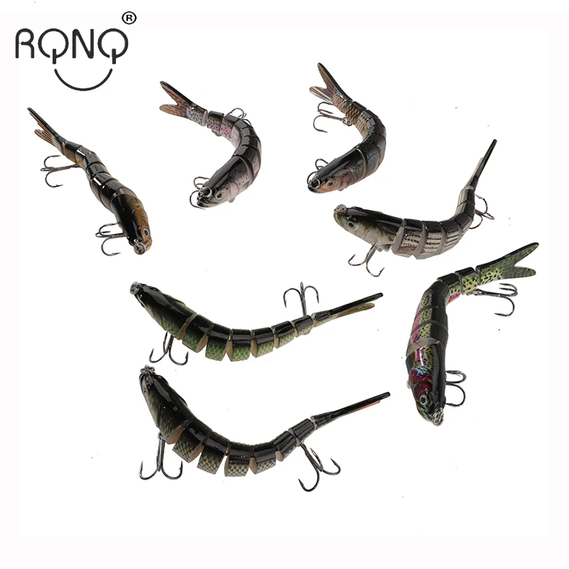 

RQNQ 13,7 см 27 г тонущие рыболовные приманки, наживки, соединенные Crankbait Swimbait 8 сегментная жесткая искусственная приманка для рыболовных снастей