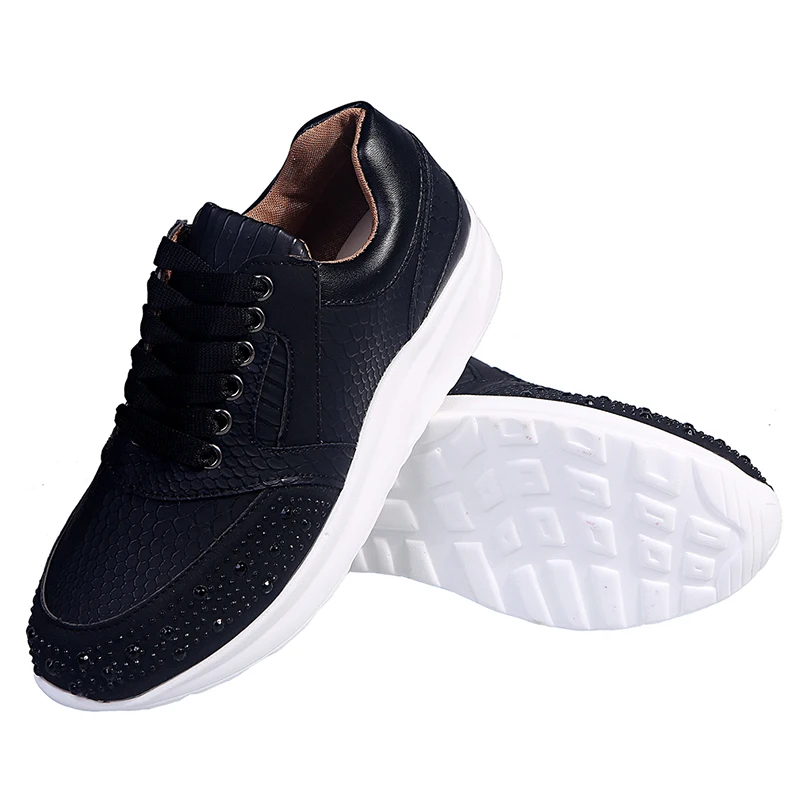 

2020 Women Shoes Fashion Casual Rhinestone Wedges Shoes Thick Bottom Chunky Sneakers Ladies Outdoor Sport Shoes Plus Size