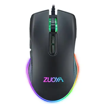 7200 DPI FPS Gaming Mouse RGB Backlit Optics Wired 7 Buttons USB for Computer with Fire Key AT962 1