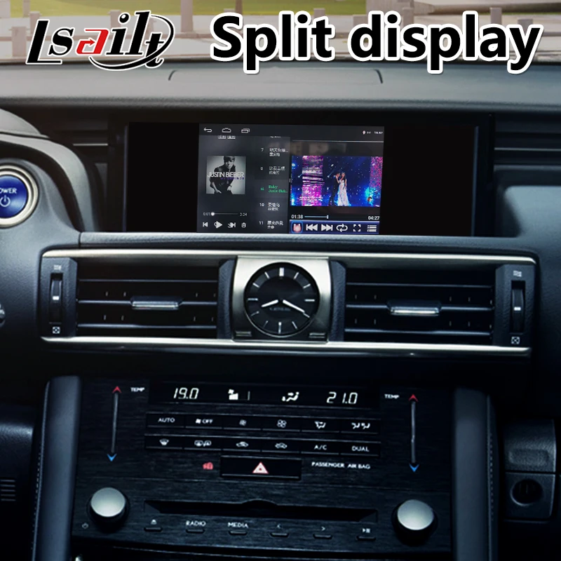 Lsailt Android 7,1 Автомобильный мультимедийный видео интерфейс для Lexus IS300h- модель 10,25 дюймов маленький lvds кабель 300h