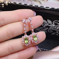 fine drop earrings hollow oval luxury rose golden jewelry inlay full shiny crystal zircon for women fashion party new year gift