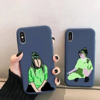 personality singer girl phone cases for iphone 12 mini 11 pro xs max x xr 7 8 6 plus candy color blue soft silicone cover