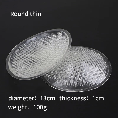 Round thin 1 пара, сексуальные силиконовые подушечки для бюстгальтера для женщин, пуш-ап, подтягивающий грудь, уплотненный сексуальный бюстгальтер, женское нижнее белье, аксессуары, вкладыши для бикини - Color: Round thin