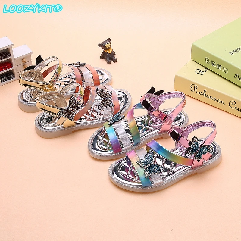 

Children Sandals For Girls Kids Shoes Fashion Rhinestone Butterfly Summer Sandal Slippers Child Sandles Sandalias Chaussure