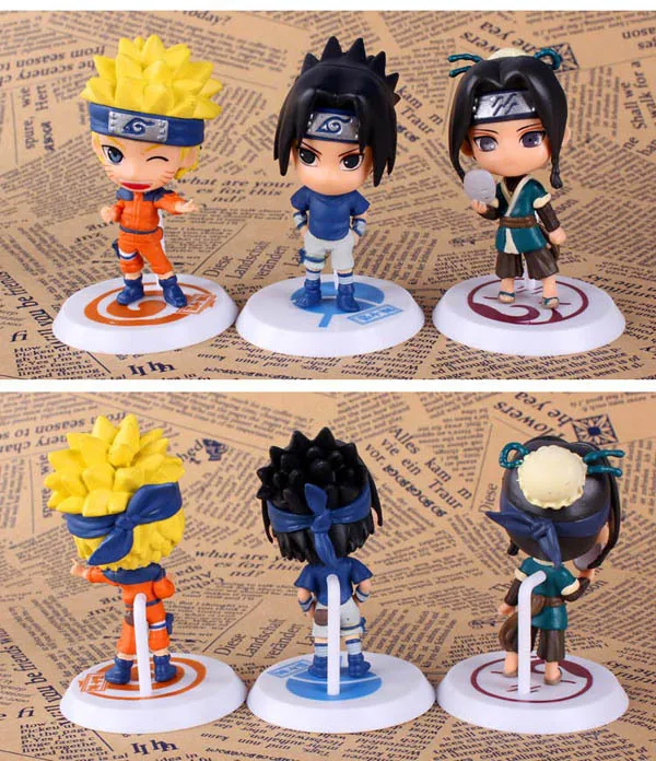 

6pcs Japan Anime Character Naruto Action Figures Kakashi Sakura Sasuke Itachi Obito Gaara Doll Vinyl PVC Model Kids Gift Toys