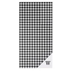 Персонализированное пляжное полотенце с монограммой в черно-белую клетку буйвола, полотенце из микрофибры для путешествий, оригинальное Спортивное плавательное полотенце для ванной комнаты