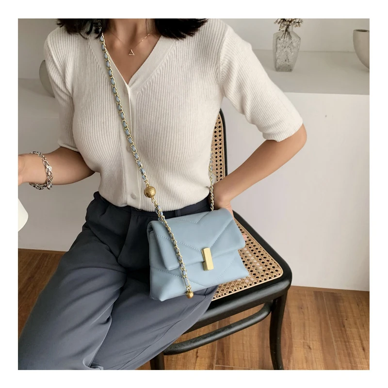 

FACTOO Chain Crossbody Single Shoulder Small Square Bag Popular New Trend Summer Messenger Bag Fashion Wild Ins PU Leather