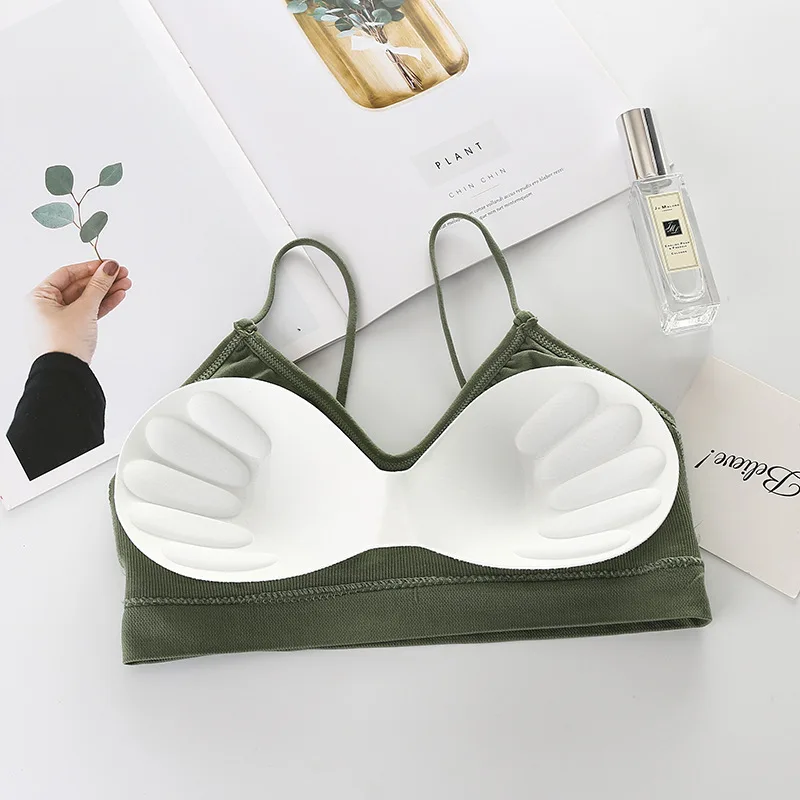 Бюстгальтер пуш-ап без косточек спортивный пикантный бесшовный Бралетт женский
