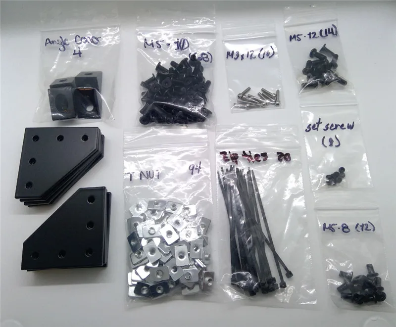 

1 комплект, экструзионные винты и гайки Funssor Prusa i3