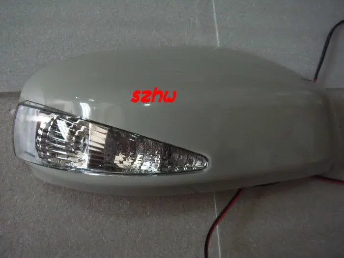 Светодиодный зеркало заднего вида с крышкой чехол для Honda City 2008 2012 желтый