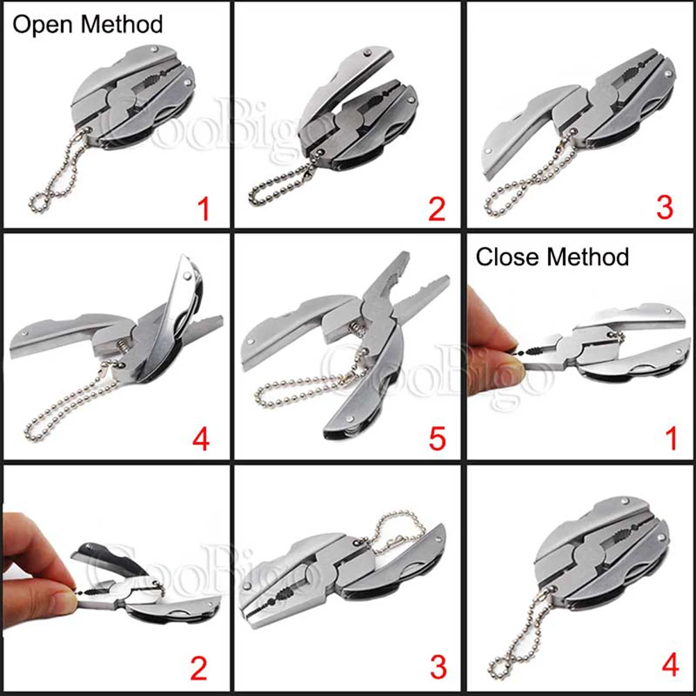 Портативные многофункциональные складные плоскогубцы для резки нож из