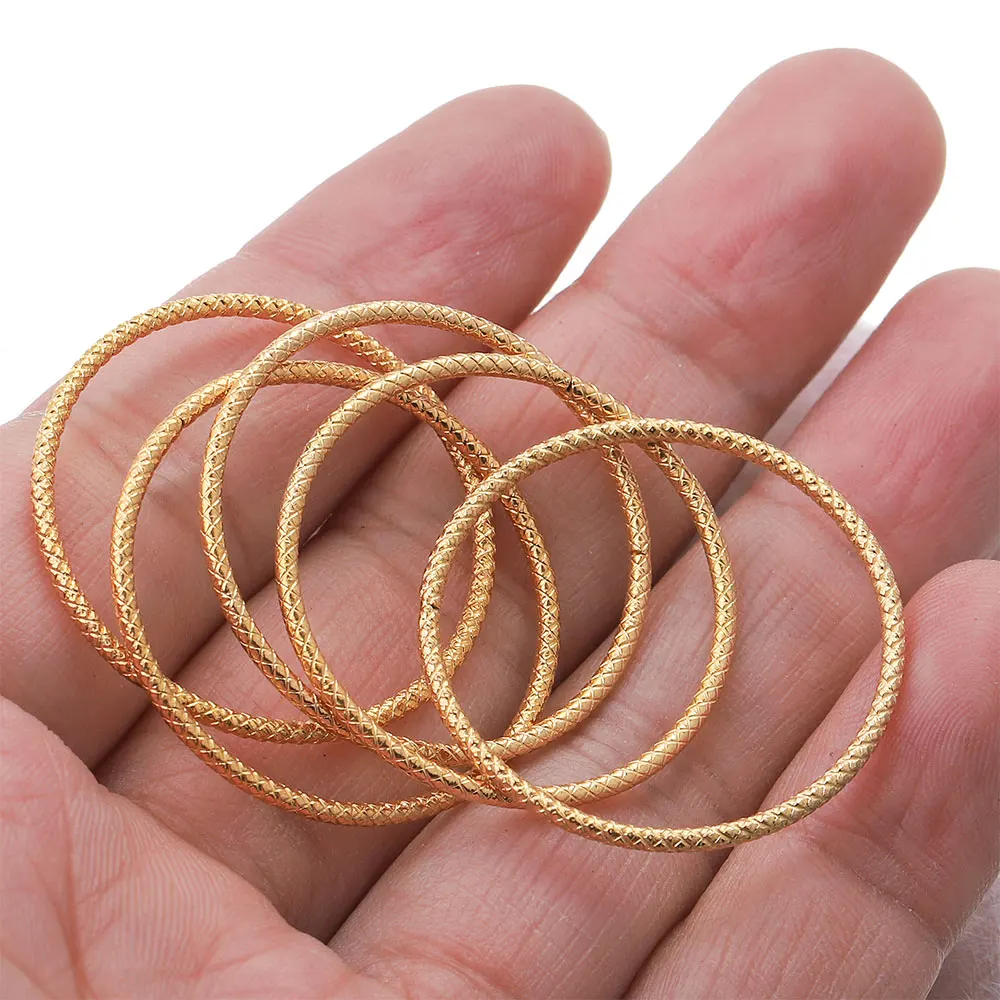 Круглые прыжки из нержавеющей стали для колец «сделай сам», подвесные соединители для колец, ювелирных изделий, комплектующие для самостоятельного изготовления ювелирных изделий, 30, 50 мм, 10 шт. в партии