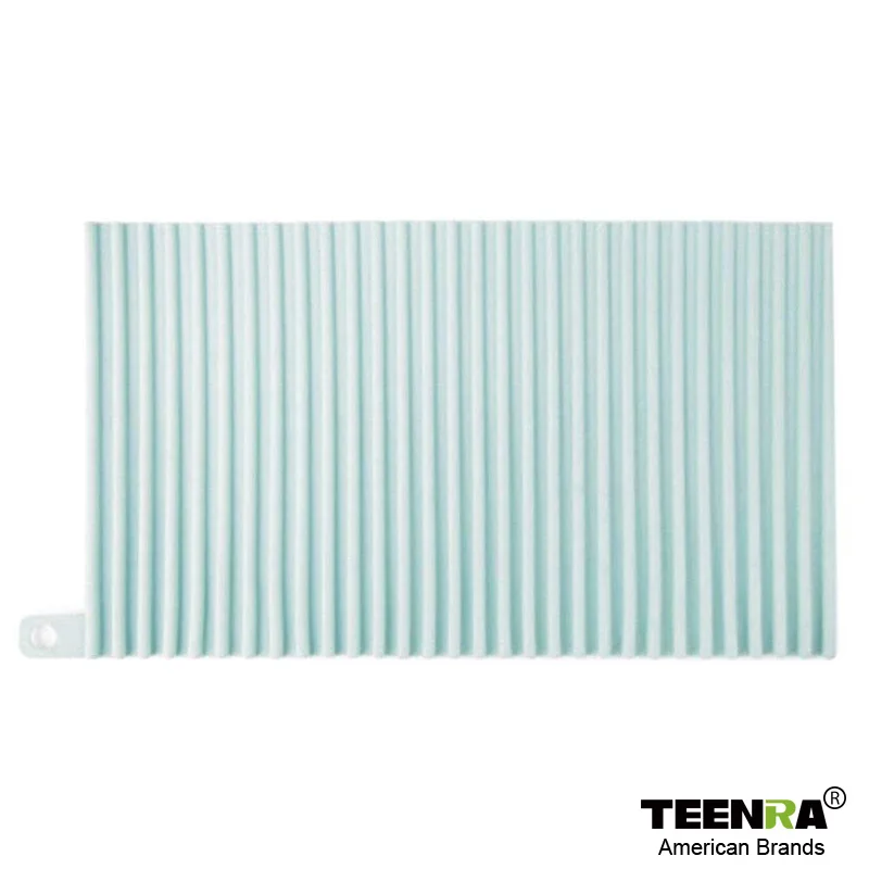Blue TEENRA Multifctional силиконовый сливной коврик Нескользящая сушилка для посуды коврик Flume дренажный коврик термостойкий Коврик кухонные аксессуары - Цвет: Blue