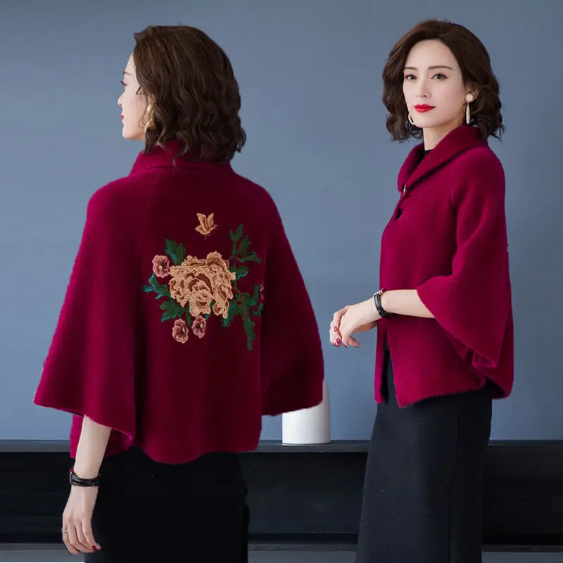 Женская шаль из искусственной норки осенне-зимняя искусственного кашемира