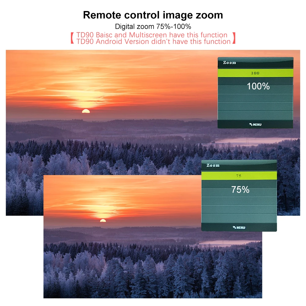

Mini Projector TD90 Update Native 1280 x 720P Portable Projector TD90 40 Degree Keystone Android WiFi 3D Home Cinema