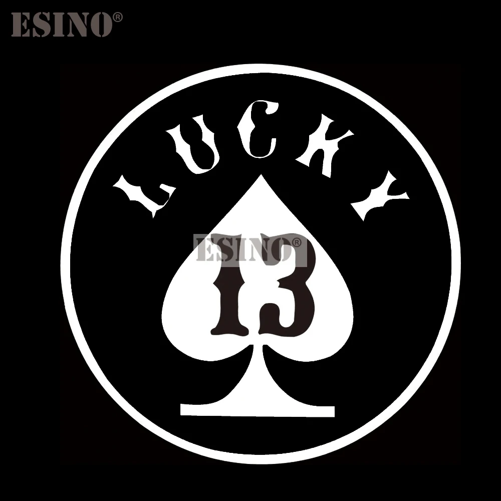 Автомобильный Стайлинг лопаты Lucky 13 ПВХ 3D резьба мото Авто Наклейка с