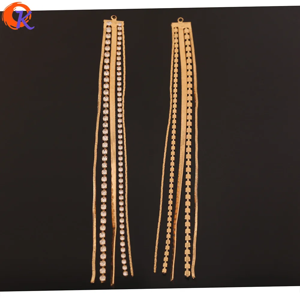 

Cordial Design 10Pcs 8*123MM Earring Findings/Hand Made/Rhinestone Chain/Genuine Gold Plating/DIY Making/Jewelry Accessories
