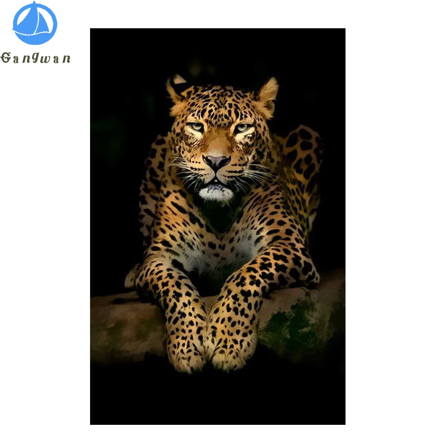

Алмазная вышивка 5D «сделай сам», современное искусство с животными, картина с леопардом алмазной живописи, мозаика для вышивки крестиком, настенное искусство