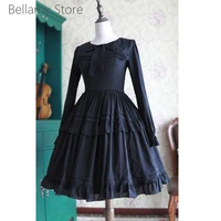 gothic lolita daily agaric lace long sleeves sweet op dress 5 colors