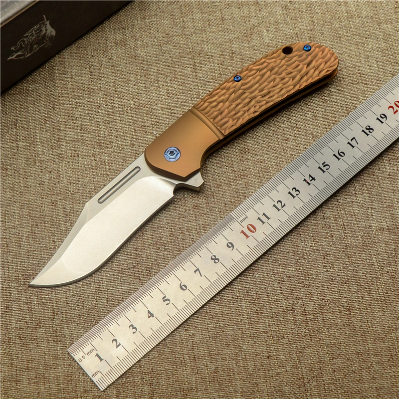 

M390 Steel Folding Knife TC4 Titanium Alloy Handle Camping Outdoor Survival Fruit Hunting Blade Sharp High Hardness EDC Tool