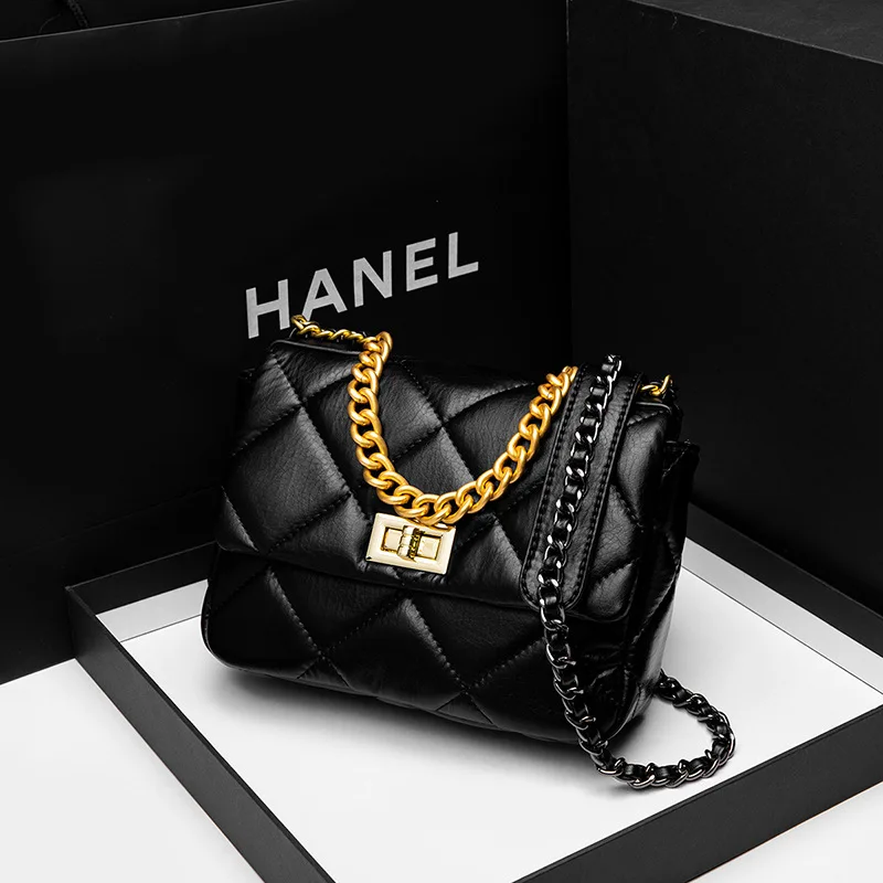 

Роскошные дизайнерские сумки для женщин, новые роскошные сумки, классические нишевые сумки-мессенджеры на одно плечо, сумки с ромбовидной ц...