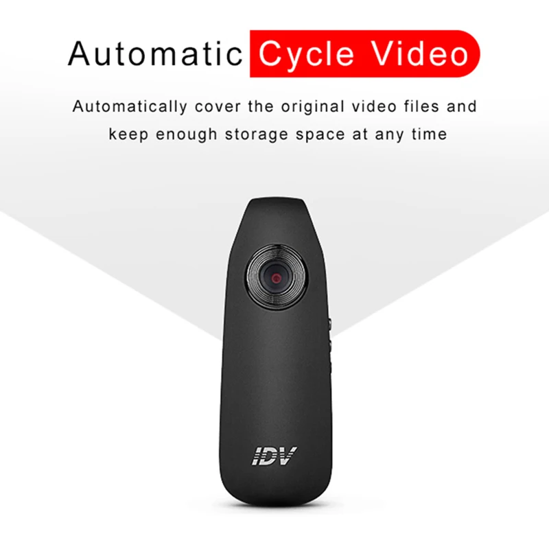 

Миниатюрная видеокамера HD 1080P, видеорегистратор, полицейская камера для тела, мотоцикла, велосипеда, камера с американской вилкой, с датчико...