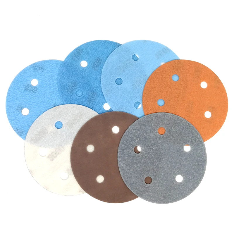 10Pc 5 Inch 125mm 5 Holes  FV Superfine Wet/Dry Hook & Loop Auto Body Film Sanding Discs Paint Abrasive Sandpaper 600-5000 Grit images - 6