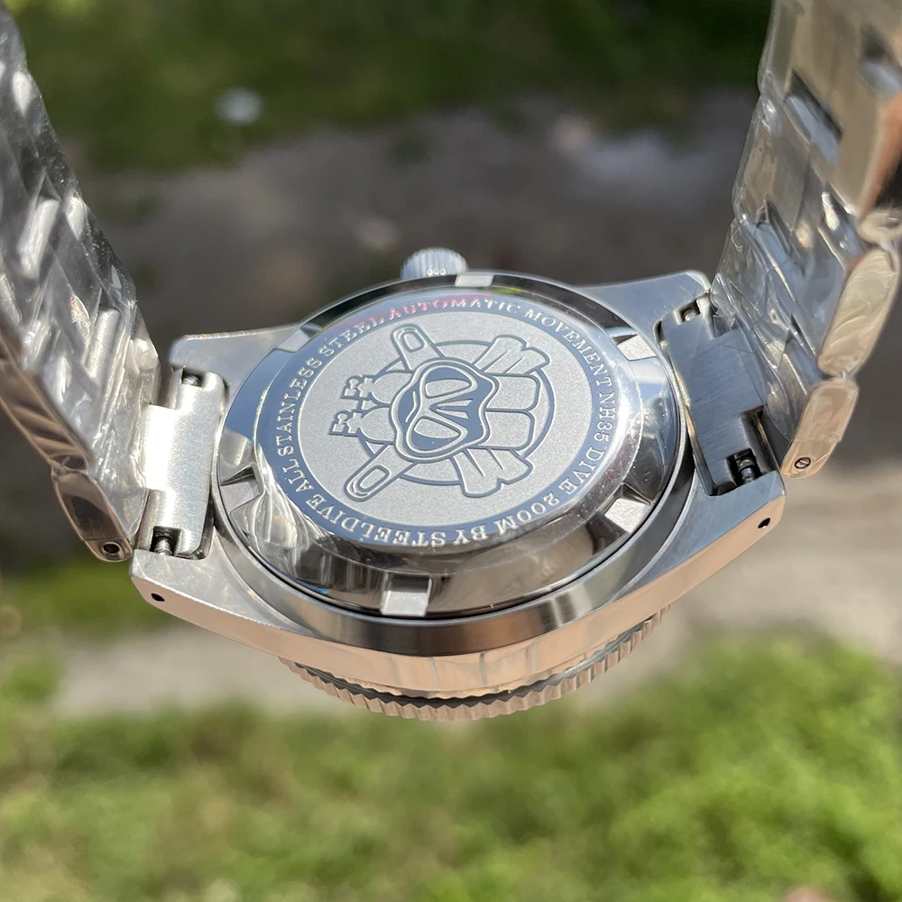 Мужские автоматические механические часы-браслет STEELDIVE 62mas V4 41 мм с датой 20 бар -