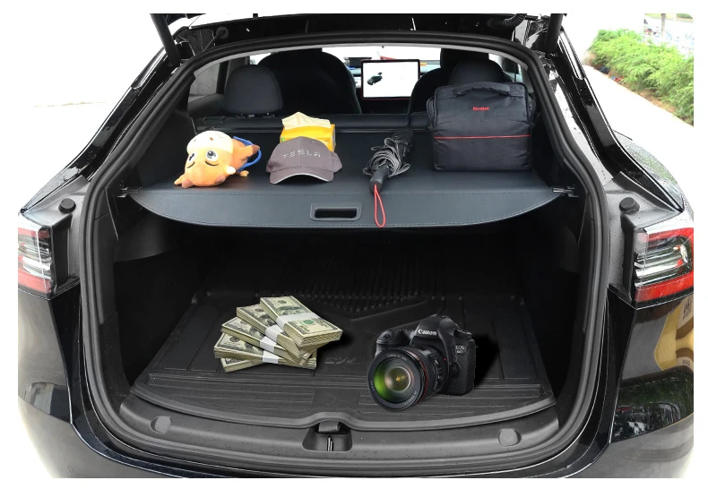 Автомобильная задняя крышка для груза Tesla Model Y 2020 2021 защитный экран багажника