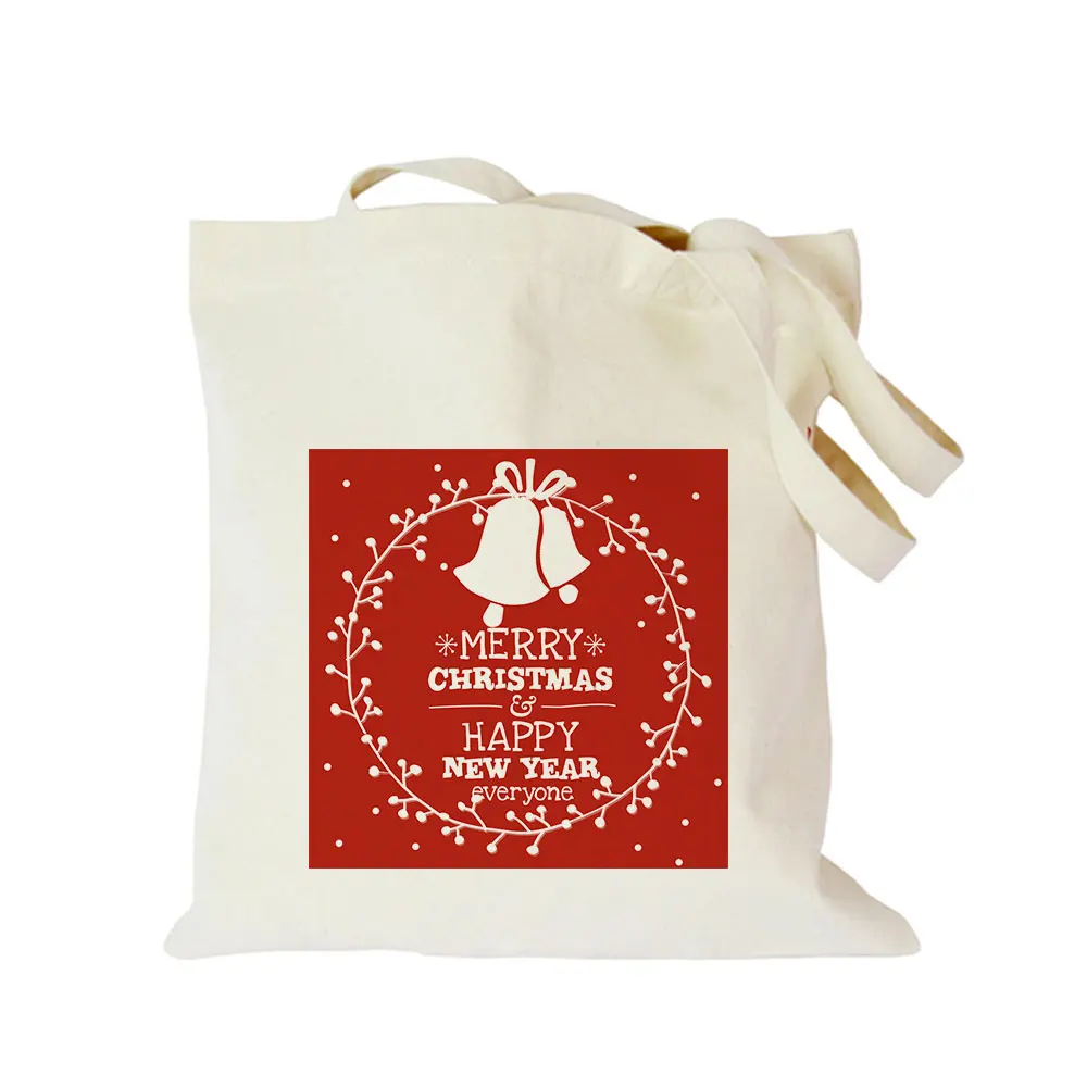 Рождественское украшение Складная многоразовая Холщовая Сумка тоут по