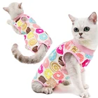 Костюм против клещей для домашних животных, дышащая хлопковая одежда для восстановления и лечения ран домашних животных