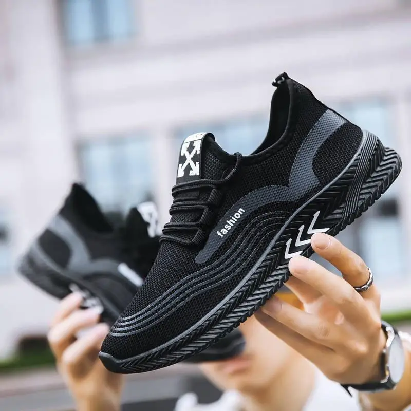 

Men's Shoes Summer New Sports And Leisure Shoes Korean Fashion Running Shoes Breathable Woven Men's Cloth Shoes
