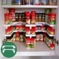deluxe stackable spicy storage shelf adjustable expandable seasoning spice rack pantry cabinet organizer kitchen shelves white