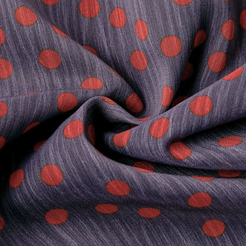 Женское платье с длинным рукавом Fargeous фиолетовое мини-платье в горошек из шифона