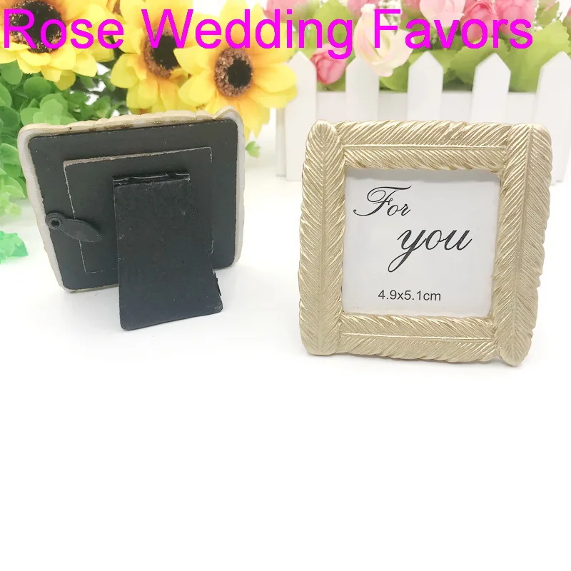 (10 шт./лот) Бесплатная доставка + креативный дизайн Золотая фоторамка с перьями