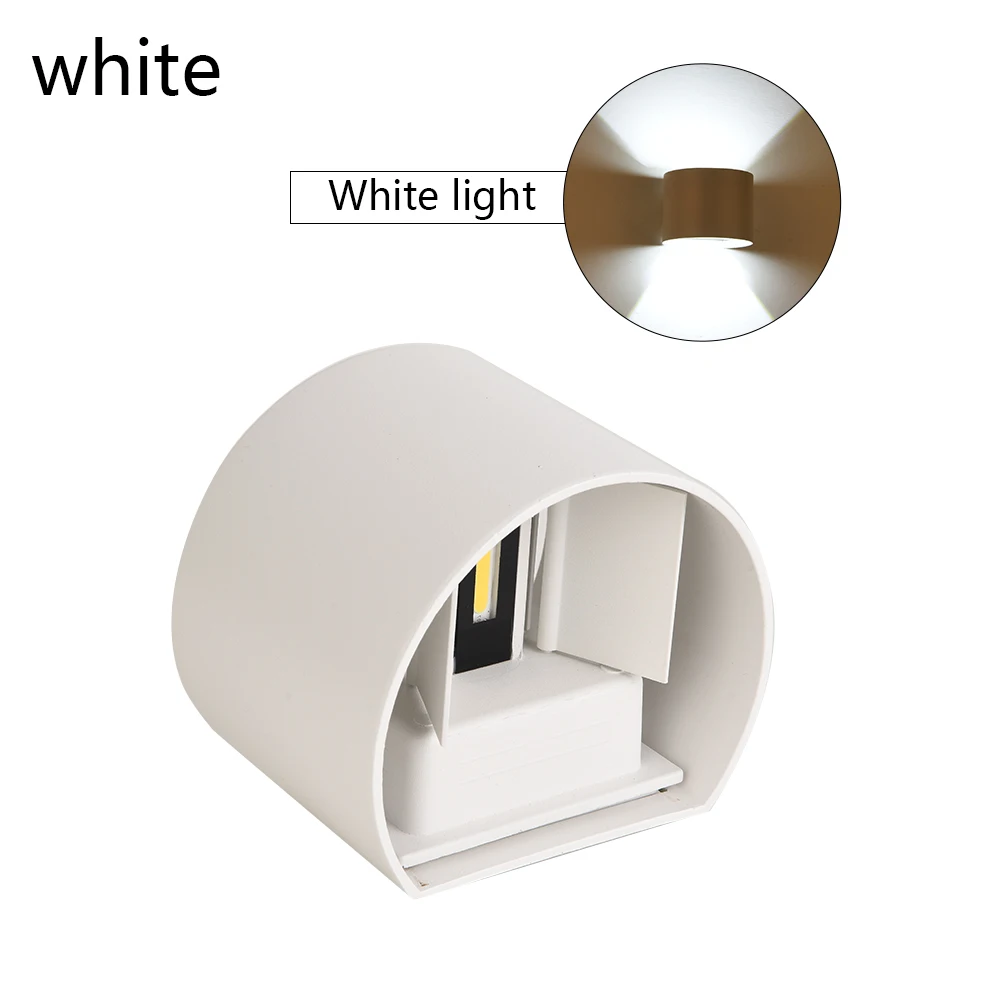 White light Открытый водонепроницаемый 12 Вт IP65 Настенный светильник современный светодиодный настенный светильник для помещений бра декоративный светильник на крыльце садовый светильник s настенные лампы - Испускаемый цвет: White light